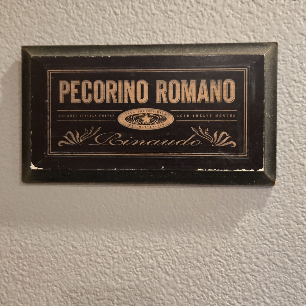 Black and Gold Pecorino Romano Wall Decor by